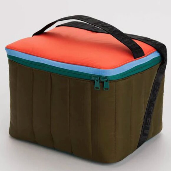 BAGGU Handbags - Rare Retired Large BAGGU Puffy Cooler in Tamarind Mix with Shoulder Strap